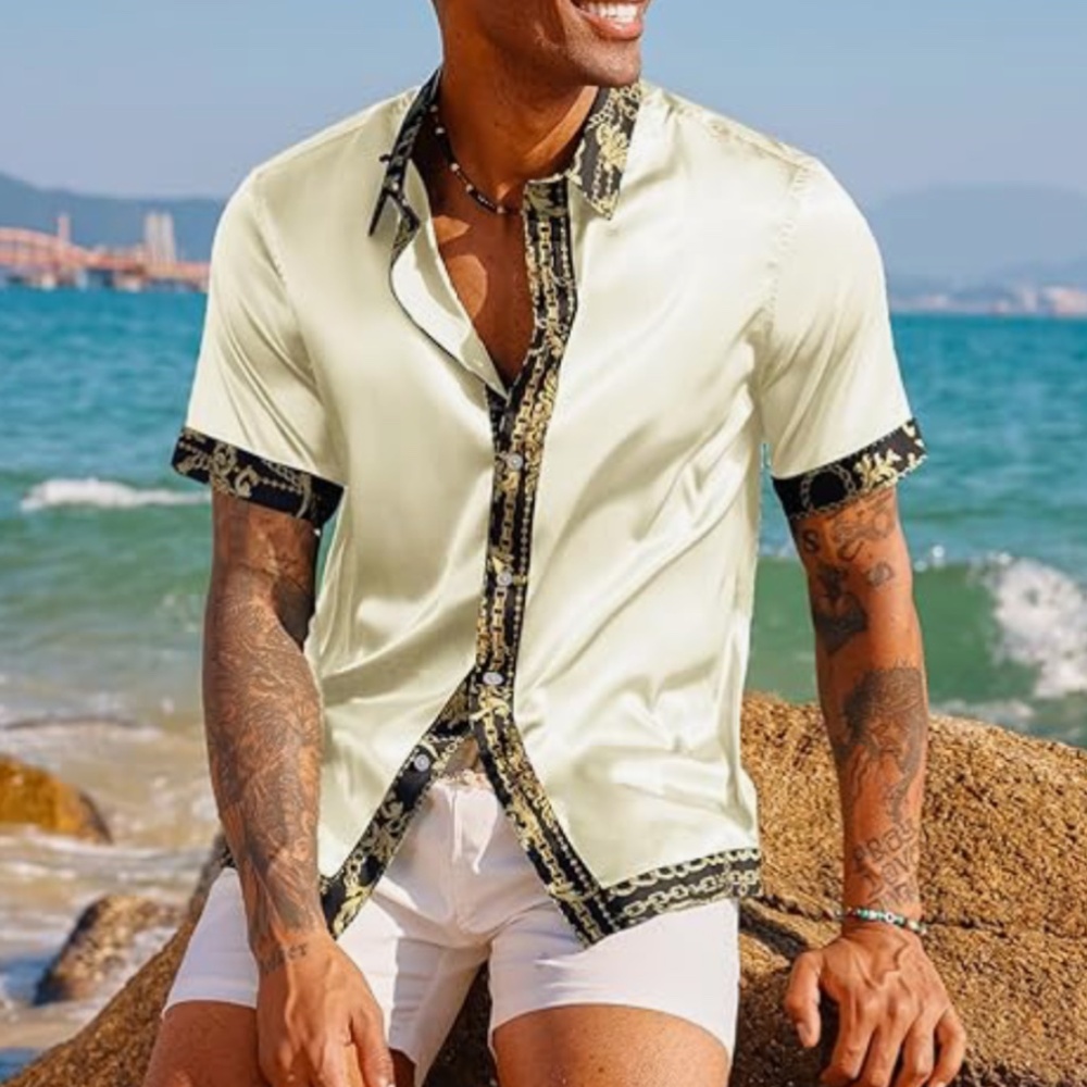 PJ Paul Jones | Satin Button Down Shirt